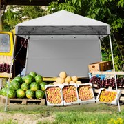 Tenda dobrável Pop UP 182 x 182 cm com 1 parede lateral Jardim, Feiras, Eventos com Saco Branco