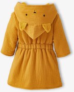 Roupão animal personalizável, em gaze de algodão bio*, para bebé ocre