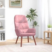 vidaXL Cadeira de descanso veludo rosa