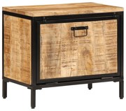 vidaXL Sapateira 60x35x53 cm madeira de mangueira áspera maciça