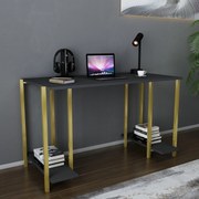 Secretária Academy – Dourado e Antracite – 125,2 cm x 60 cm x 73,8 cm