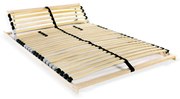 vidaXL Estrado de ripas com 28 ripas 7 zonas 140x200 cm