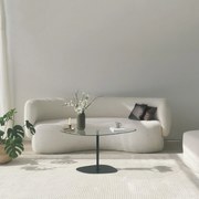 Mesa de Centro Soho – Transparente e Preto – 85x40x67 cm