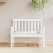 vidaXL Almofadão banco jardim 100x50x7 cm tecido oxford padrão folhas