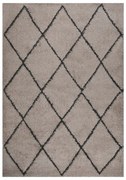 vidaXL Tapete shaggy de pelo alto 140x200 cm bege/antracite