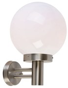 Candeeiro de parede exterior moderno aço inoxidável IP44 - Sfera