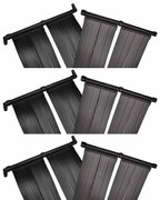 vidaXL Painéis aquecedores solares de piscina 6 pcs 80x620 cm