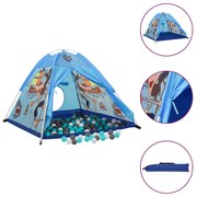 Tenda de brincar infantil com 250 bolas 120x120x90 cm azul