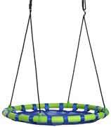 Outsunny Baloiço Infantil Ninho com Altura Ajustável para Crianças de 3-8 Anos Carga 150 kg para Exterior Ø100x120-180 cm Azul | Aosom Portugal