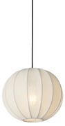 Candeeiro de suspensão design seda branca 30cm - Plu Design