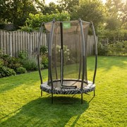 Trampolim Tiggy Junior com rede de segurança ø140 cm - preto/cinza