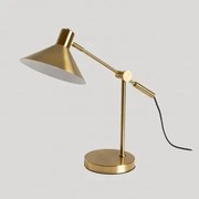 Lâmpada De Mesa Orientável E Metalizada Em Ferro Clayt Dourado - Sklum