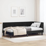 vidaXL Estrutura de Cama de Canto Preto 90 cm x 190 cm Veludo