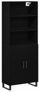 Highboard vidaXL Carvalho Negro 69.5x34x180 cm Madeira de Engenharia