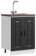 vidaXL Armário baixo lavatório Kalmar 60x46x81,5 cm preto