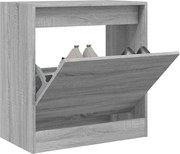 vidaXL Sapateira 60x34x63,5 cm derivados de madeira cinzento sonoma