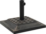 vidaXL Base de guarda-sol quadrada poliresina 12 kg bronze