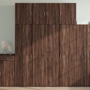 vidaXL Armário alto 80x42,5x249 cm deriv. de madeira carvalho castanho