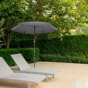 Guarda-sol solar LED Atenas  Ø330cm Proteção UV 80+ antracite