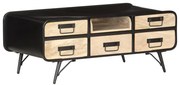 vidaXL Mesa de centro 100x50x40 cm madeira de mangueira maciça