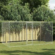 vidaXL Jaula para cão Prateado 400 x 200 x 200 cm Aço Galvanizado