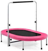 Mini trampolim infantil dobrável para 2 pessoas, fitness, rebounder, vermelho