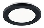 Candeeiro de teto preto 17 cm incl. LED regulável em 3 etapas IP44 - Lope Design