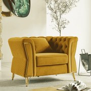 POLTRONA EMY MOSTARDA COM ALMOFADA 104X83X76 CM