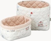 Cestos em algodão orgânico para crianças Carousel, conjunto de 2