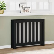 vidaXL Cobertura de radiador 104x20x82 cm derivados de madeira preto