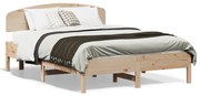 vidaXL Cama sem colchão 140x190 cm madeira de pinho maciça