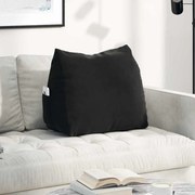 vidaXL Travesseiro para Costas Preto 60 x 20 x 50 cm