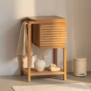 Conjunto De Móveis De Banheiro Em Madeira De Teca Bradley Sem Lavatório & Sem Espelho & Sem Torneira & ↔︎ 50 Cm - Sklum