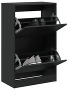 vidaXL Sapateira 60x34x63,5 cm derivados de madeira preto