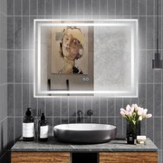 Espelho LED de Parede com Antivapor – Modelo Vittoria | 80x60 cm – Ret