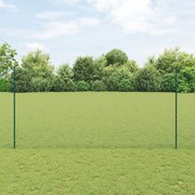 Cerca de Fio Soldado com 5 Postes U Verde 1,6x10 m Aço