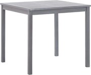 vidaXL Mesa de jardim 80x80x74 cm madeira de acácia maciça cinzento