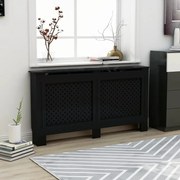 vidaXL Cobertura de radiador 152x19x81,5 cm MDF preto