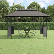 vidaXL Gazebo com telhado 400x300x270 cm aço antracite