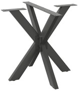 vidaXL Pé de mesa de jantar em formato de aranha, antracite, 85x85x(72-73) cm, aço