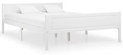 vidaXL Estrutura de cama em pinho maciço 160x200 cm branco