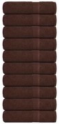 vidaXL Toalhas de banho FROGN 10 pcs 70x140 cm 360 g/m² castanho