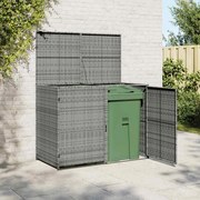 vidaXL Unidade dupla p/ caixotes do lixo 148x77x111cm vime antracite