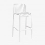 Banco De Jardim Empilhável De Polipropileno Wendell Gardénia Branco & ↑75 Cm - Sklum
