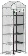 Estufa de Jardim Vertical 69x49x193 cm com 5 Prateleiras Estufa para P