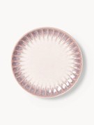 Pratos de pequeno-almoço artesanais com vidrado reativo Vinci, conjunto de 4