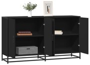 vidaXL Aparador 134x35x76 cm derivados de madeira preto