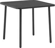 vidaXL Mesa de jardim 80x80x72 cm aço cinzento escuro