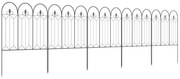 Cercas de Jardim 305x79,5 cm Conjunto de 5 Cercas Decorativas para Jar