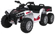 Moto 4 elétrica para crianças 12V 4x4 Sport TX ATV, Rodas Espuma EVA, assento couro ecológico Branca